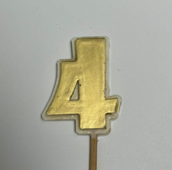 Изображение Фигурка из глазури цифра 4 на шпажке